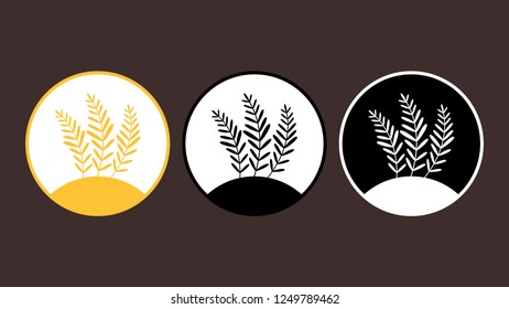 oat logo vector. symbol. rice.