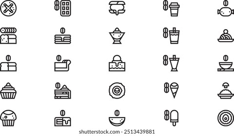 Oat meals icons High-Quality Vector Icons Collection with Editable Stroke. Ideal for Professional and Creative Projects.