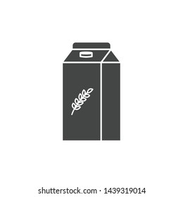 Oat Milk Box Icon Isolated On White Background. Milk Package Symbol Modern Simple Vector Icon For Website Or Mobile App