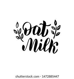 Oat Milk Font Logo. Trendy Lettering Text For Package Design. Sticker, Banner Icon. Vector Eps 10.