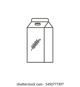 Oat Milk Package Icon Isolated On White Background. Milk Package Symbol Modern Simple Vector Icon For Website Or Mobile App