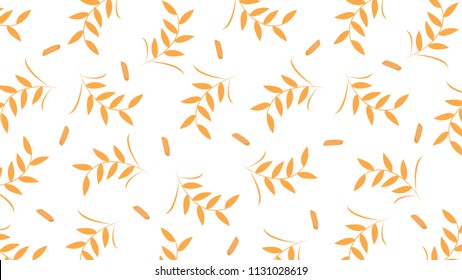 Oat pattern vector. free space for text. wallpaper. background.