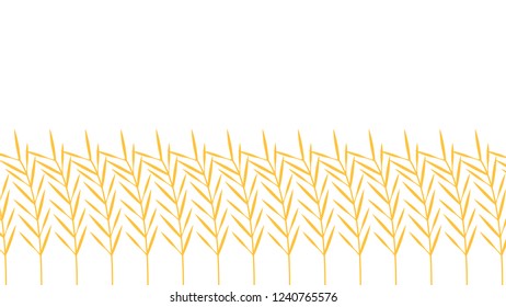 Oat pattern vector. free space for text. rice.