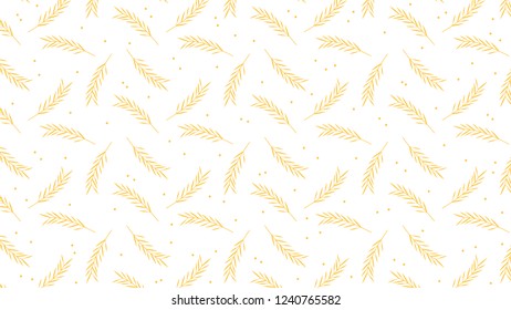 Oat pattern vector. free space for text. rice.