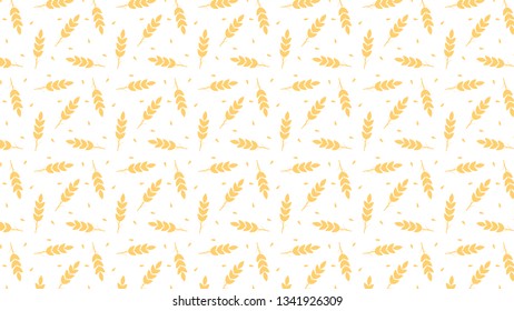 Oat pattern vector. oat symbol. rice pattern. wallpaper. free space for text. copy space.