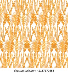 Oat pattern vector. oat symbol. rice pattern. wallpaper. free space for text. copy space.