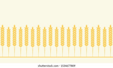 Oat pattern vector. wallpaper. free space for text. copy space. rice symbol.