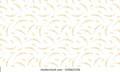 Oat pattern wallpaper. free space for text. rice symbol pattern. background.