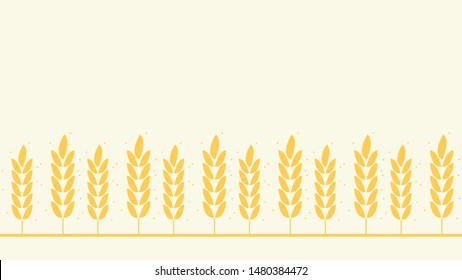 Oat pattern wallpaper. oat symbol. free space for text. copy space. rice vector.