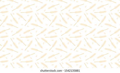 Oat pattern wallpaper. oat symbol. free space for text. copy space. rice vector.