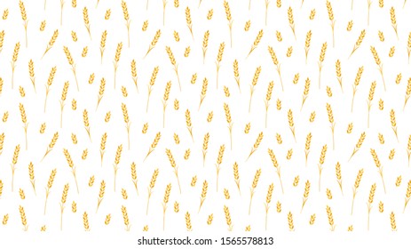 Oat pattern wallpaper. oat symbol. free space for text. copy space. rice vector.