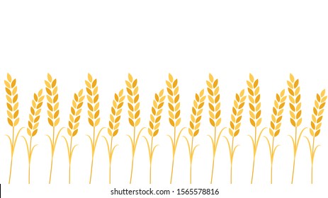 Oat pattern wallpaper. oat symbol. free space for text. copy space. rice vector.