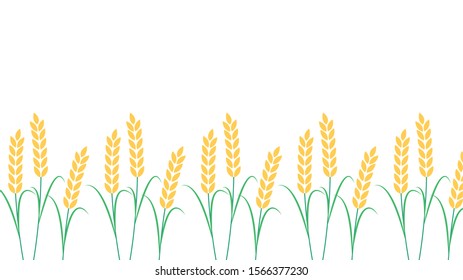 Oat pattern wallpaper. oat symbol. free space for text. copy space. rice vector.