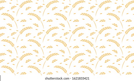 Oat pattern wallpaper. oat symbol. free space for text. rice sign. Rice pattern wallpaper.