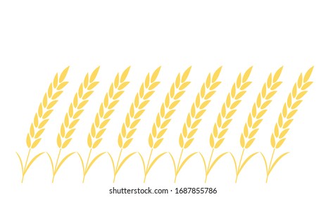 Papel pintado de patrón de avena. símbolo de avena. espacio libre para texto.