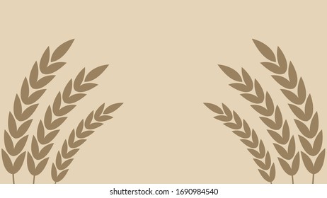 Oat pattern wallpaper. oat symbol. free space for text. Copy space. Rice pattern wallpaper.