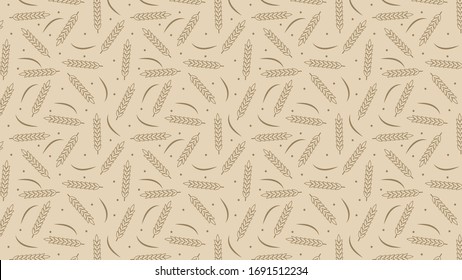 Papel pintado de patrón de avena. símbolo de avena. espacio libre para texto. signo de arroz. Papel pintado de patrón de arroz.
