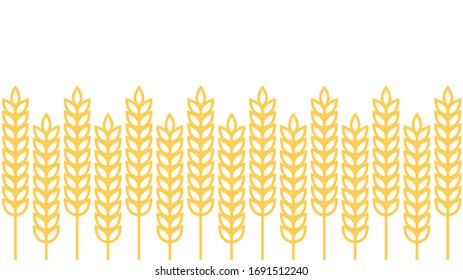 Papel pintado de patrón de avena. símbolo de avena. espacio libre para texto.