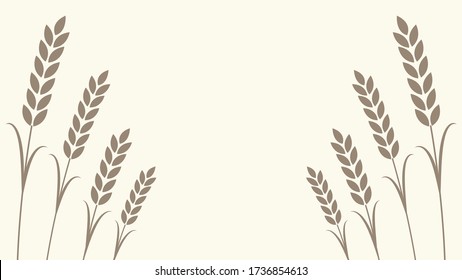 Oat pattern wallpaper. oat symbol. free space for text. rice sign. Rice pattern wallpaper.