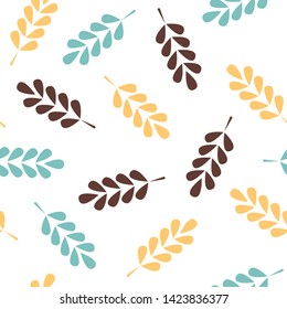 Oat seamless pattern. rice pattern. wallpaper. free space for text. background.