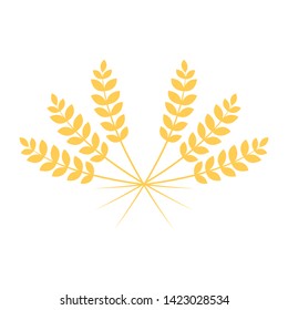 Oat symbol vector. sign. logo design. white background.