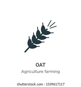 Oat vector icon on white background. Flat vector oat icon symbol sign from modern agriculture farming and gardening collection for mobile concept and web apps design.