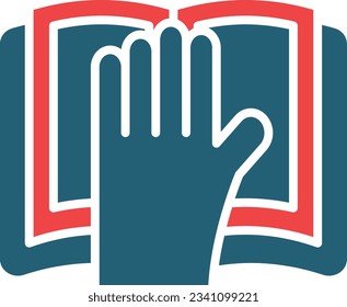 Oath Glyph Two Color Icon For Personal And Commercial Use.
