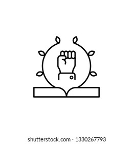 Oath, hand, book icon. Element of law and justice icon. Thin line icon for website design and development, app development. Premium icon