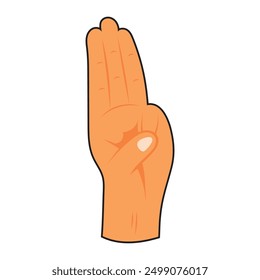 Oath Hand Gesture Vector Illustration