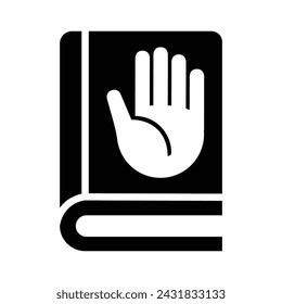 Icono del libro de la honestidad del juramento, ilustraciones gráficas del vector 
