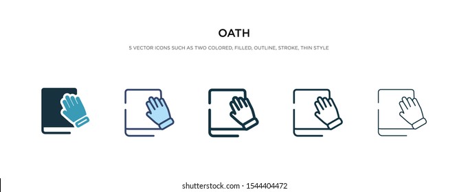 oath icon in different style vector illustration. two colored and black oath vector icons designed in filled, outline, line and stroke style can be used for web, mobile, ui