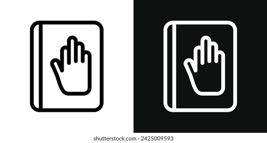 Oath Icon Set. Vector Illustration