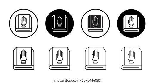 Oath icon Thin line art collection