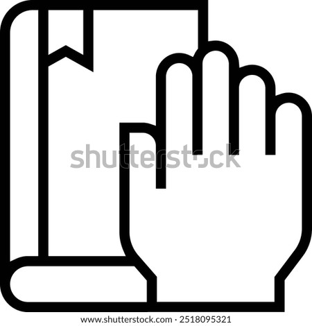 oath icon. Thin linear style design isolated on white background