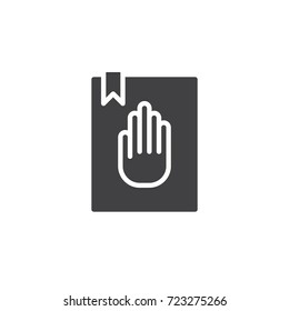 Oath icon vector, filled flat sign, solid pictogram isolated on white. Symbol, logo illustration.