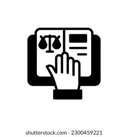 Oath icon in vector. Illustration