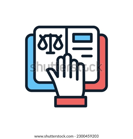 Oath icon in vector. Illustration