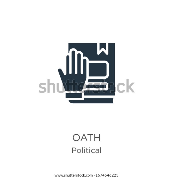 Oath icon\
vector. Trendy flat oath icon from political collection isolated on\
white background. Vector illustration can be used for web and\
mobile graphic design, logo,\
eps10