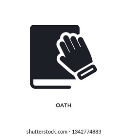 oath isolated icon. simple element illustration from political concept icons. oath editable logo sign symbol design on white background. can be use for web and mobile