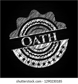 Oath on blackboard