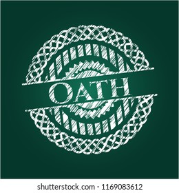 Oath on chalkboard