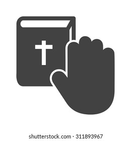 Oath, pledge, honesty icon vector image.Can also be used for law and order. Suitable for mobile apps, web apps and print media.