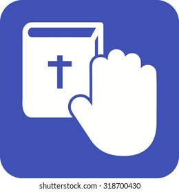 Oath, pledge, honesty icon vector image.Can also be used for law and order. Suitable for mobile apps, web apps and print media.