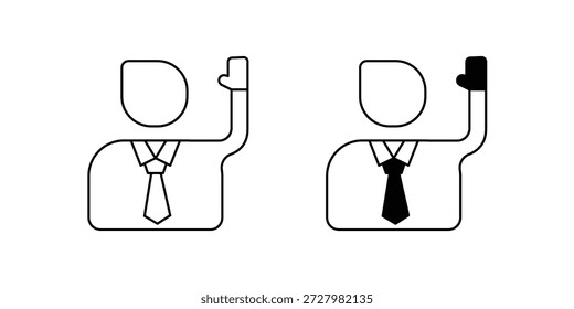 Ícone de conjunto juramento com ilustração de stock de vetor de fundo branco