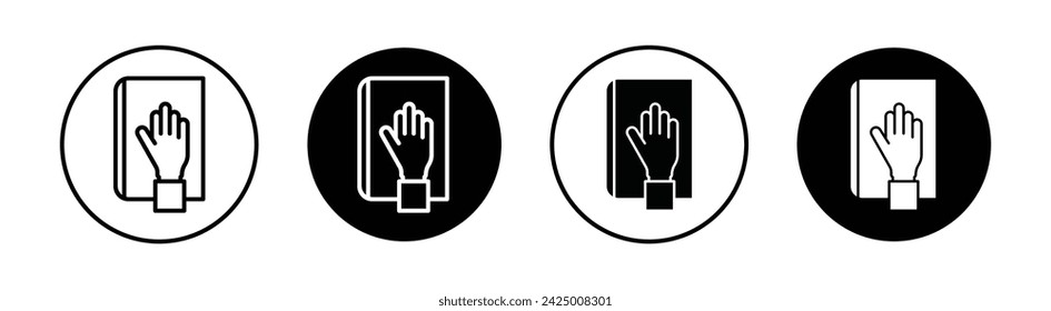 Oath Vector Line Icon illustration.