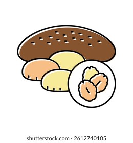 oatmeal baked dessert color icon vector. oatmeal baked dessert sign. isolated symbol illustration