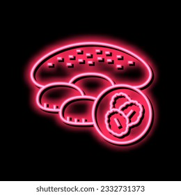 oatmeal baked dessert neon light sign vector. oatmeal baked dessert illustration
