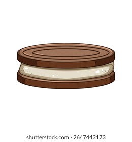 oatmeal biscuit cookie cartoon. sugar butter, shortbread gingersnap, macaron macaroon oatmeal biscuit cookie sign. isolated symbol vector illustration
