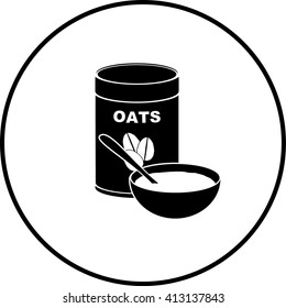 oatmeal bowl and bottle symbol