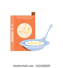 Oatmeal Bowl Icon Vector Image With White Background